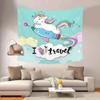 Rainbow Unicorn Pattern Tapestry Office Living Room Tapestry Home Wall Decoration Tapestry