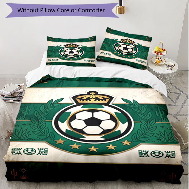 3pcs Duvet Cover Set (1*Duvet Cover + 2*Pillowcase, Without Core), Club Santos Laguna Print Soft All‑Season Bedding Set, Home Bedroom Decor Gift