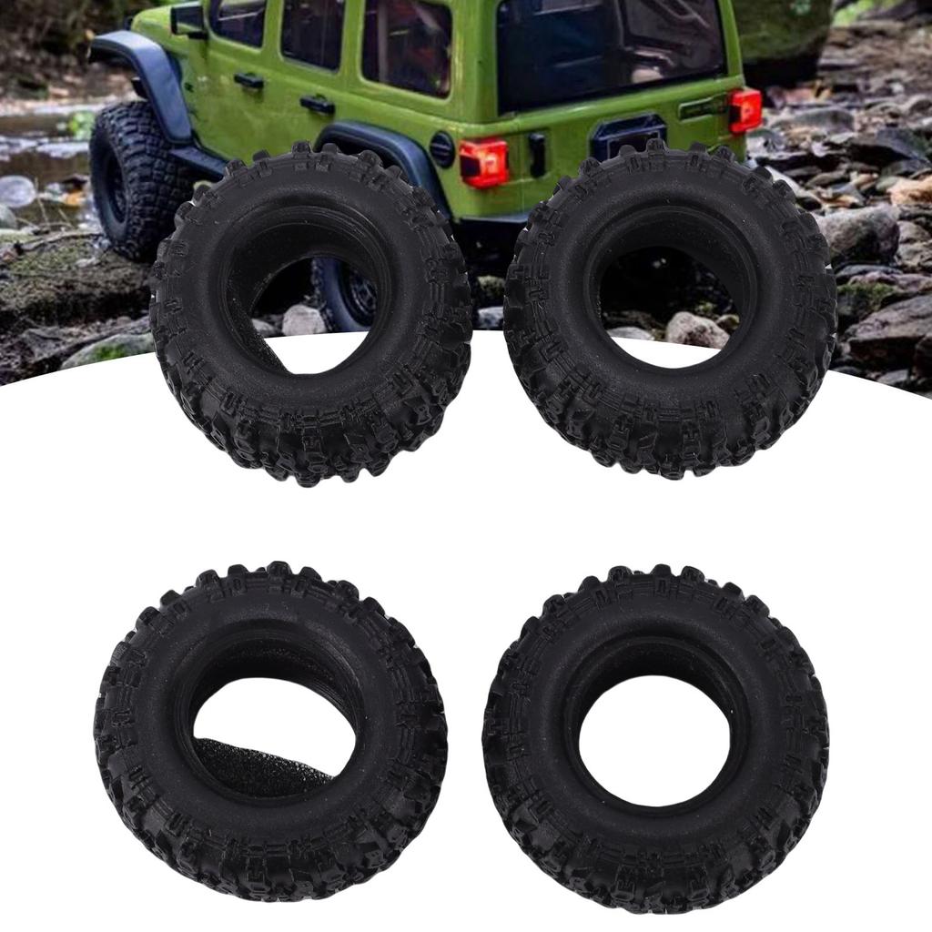 4 PCS 0.7in Tires Replacement for 1Celsius30 Cars High Grip Rubber Foam RC Crawler Tires Upgrade Parts