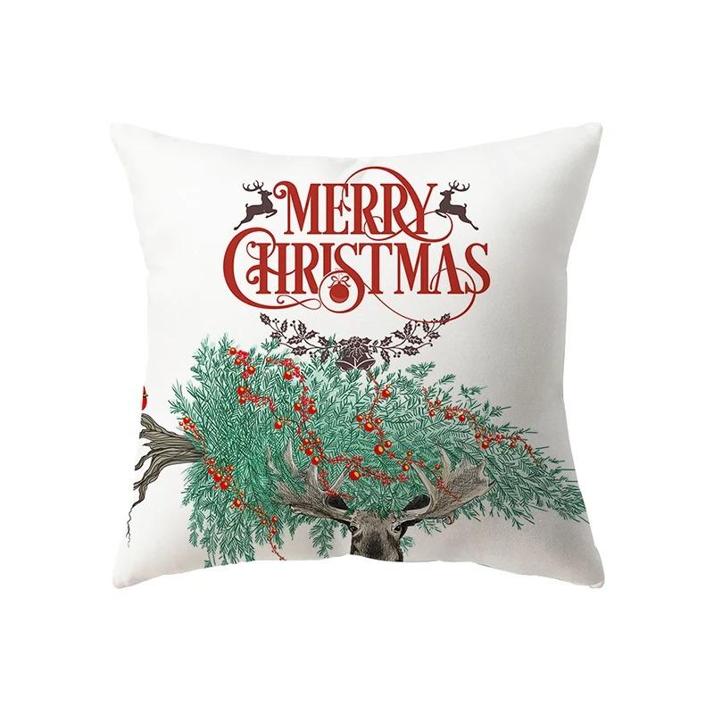 Christmas Themed Pillowcases Car Accessories Office Santa Claus Living Room Sofa Home Pillowcases