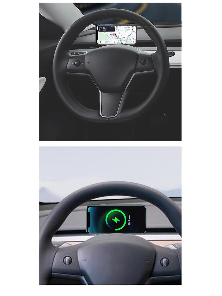 Tesla Model Y3 Steering Wheel Dashboard Phone Holder for Navigation