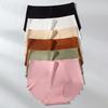 3/6 Pcs Women's Seamless Briefs Full Coverage Ice Silk Underwear Mid Waist No Show Panties Soft Breathable Underpants