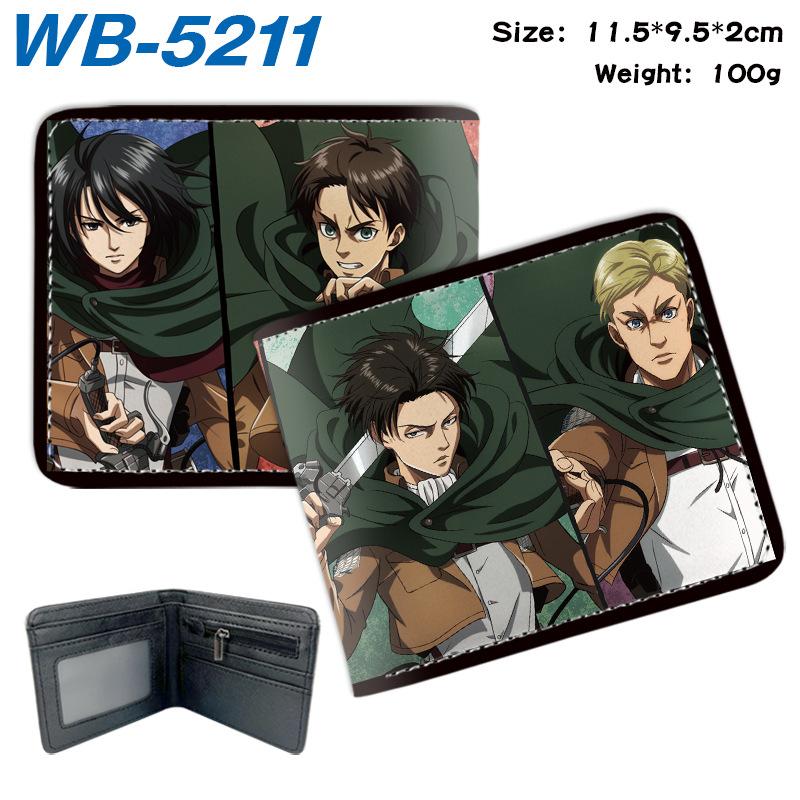 Attack on Titan Geldbörse Anime Bi-Fold Kartenhalter Eren Levi Kurze Geldbörse 1 Stück