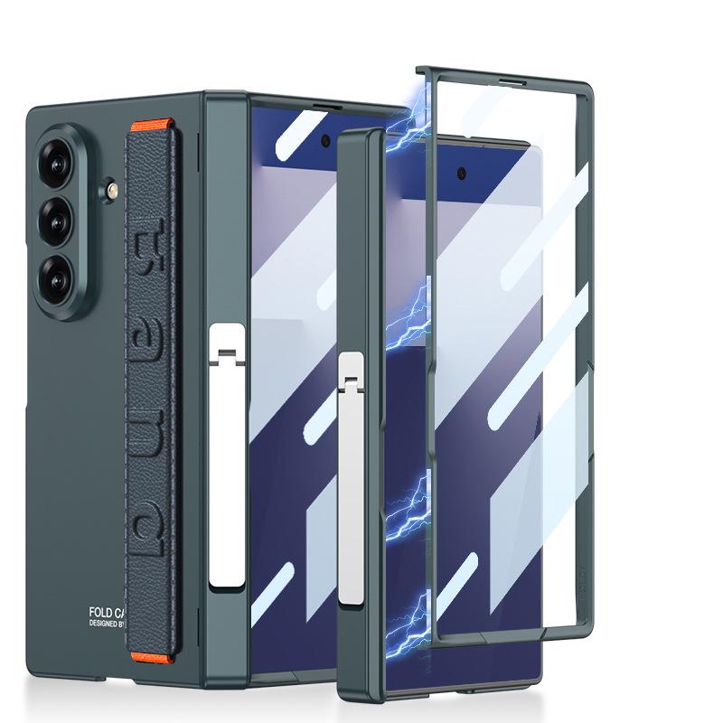 

Samsung Z Fold7 Wristband Case: Full-Coverage, Invisible Stand, Drop Protection, Side Bag & Hinge Protection Fold7