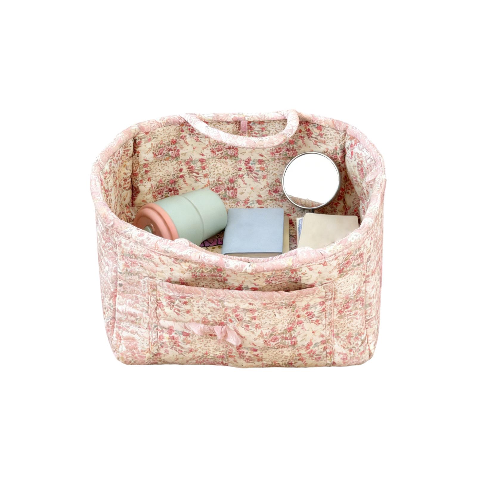 Floral Pattern Laundry Basket - Lightweight, Foldable Laundry Basket With Handle, A Sweet And  Storage Box For The Bedroom, Bathroom, And Dorm Room. One Size