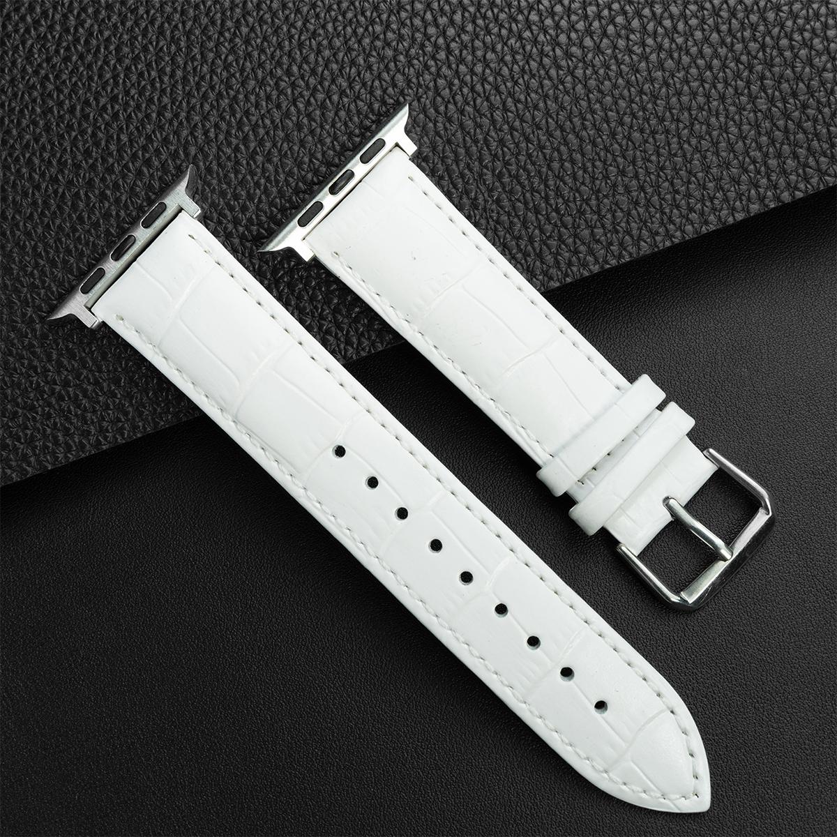 

Кожаный ремешок для Apple Watch Band Ultra 3 49мм 11 10 42мм 46мм 9 8 7 45мм 41мм Высокое качество для IWatch 6 SE 5 4 44мм 40ММ 38 40 41 S10-42mm