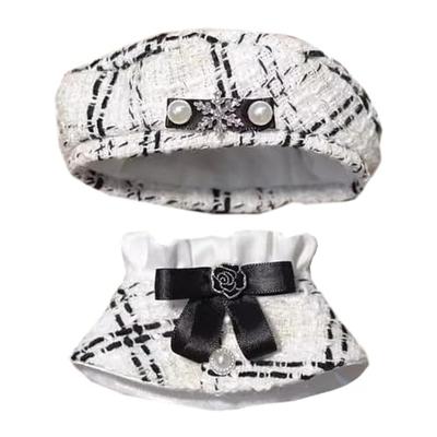 Niannyyhouse Set de Haine de Pluș de 10 cm cu Poncho, Pălărie și Șal pentru Îmbrăcat Păpușă de Bumbac (alb)