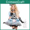 Wonderland In Alice Cosplay Costume Women Stage Performance Dress Halloween