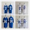 Custom Embroidered Football Jersey Men Women - Indianapolis Colts Style 17 Jones 84 Warren Cotton Blend All