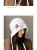 Japanese Style Ear Protection Tie Hat - Women's Windproof, Warm Slouchy Beanie with Floral Wrap for Autumn and Winter