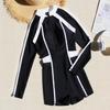 2026 Women's Long Sleeve One-Piece Swimsuit: Slimming, Tummy Concealing, Conservative Zipper for Surfing & Hot Springs