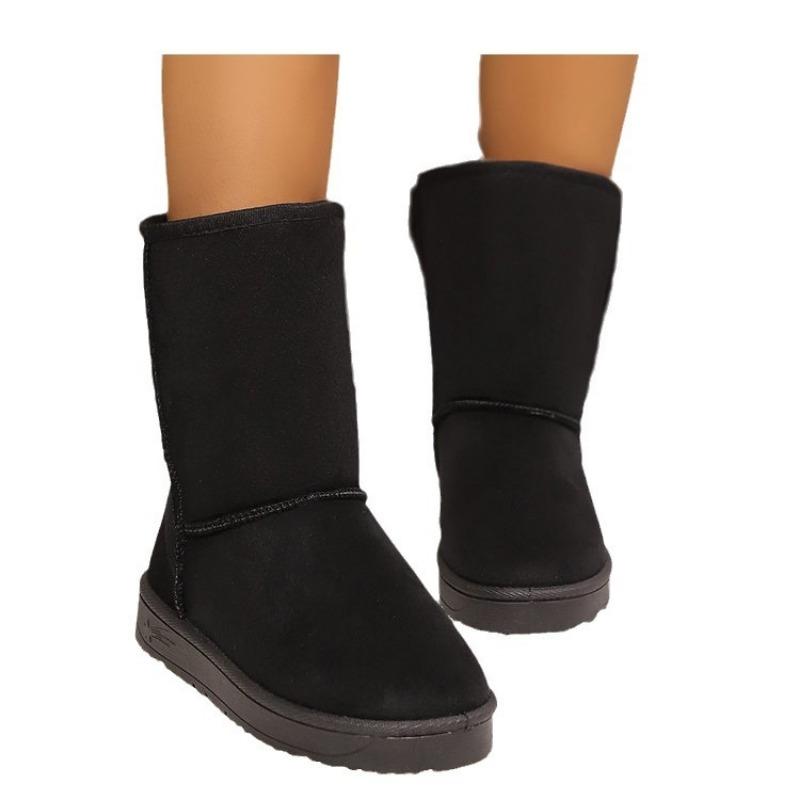 Winter Schneestiefel Damen Rutschfest Lässiger Damenschuh Warme Plüsch Mid-Calf Stiefel Lang Botas Mujer Weibliche Stiefeletten