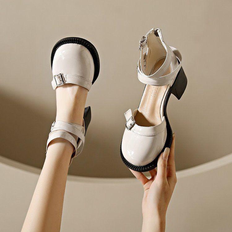 

Маленькие кожаные туфли женские 2023 весенние новые винтажные японские туфли Jk Lolita в британском стиле Loli 39 белый