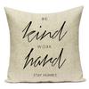 Motto Letters Printed Home Decor Cushion Covers Polyester Black White Pillow Cover Sofa Bed Car Decorative Pillow Case
