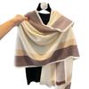 New Autumn and Winter Wool Scarf for Women Strip Simple Warm Thickened Scarf Fashion Simple Shawl for Women