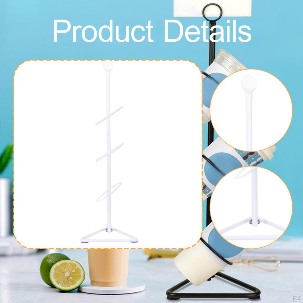 Coffee Cup Holder Display Stand Dispenser Cafe Supplies Shelf for Counter Beverage