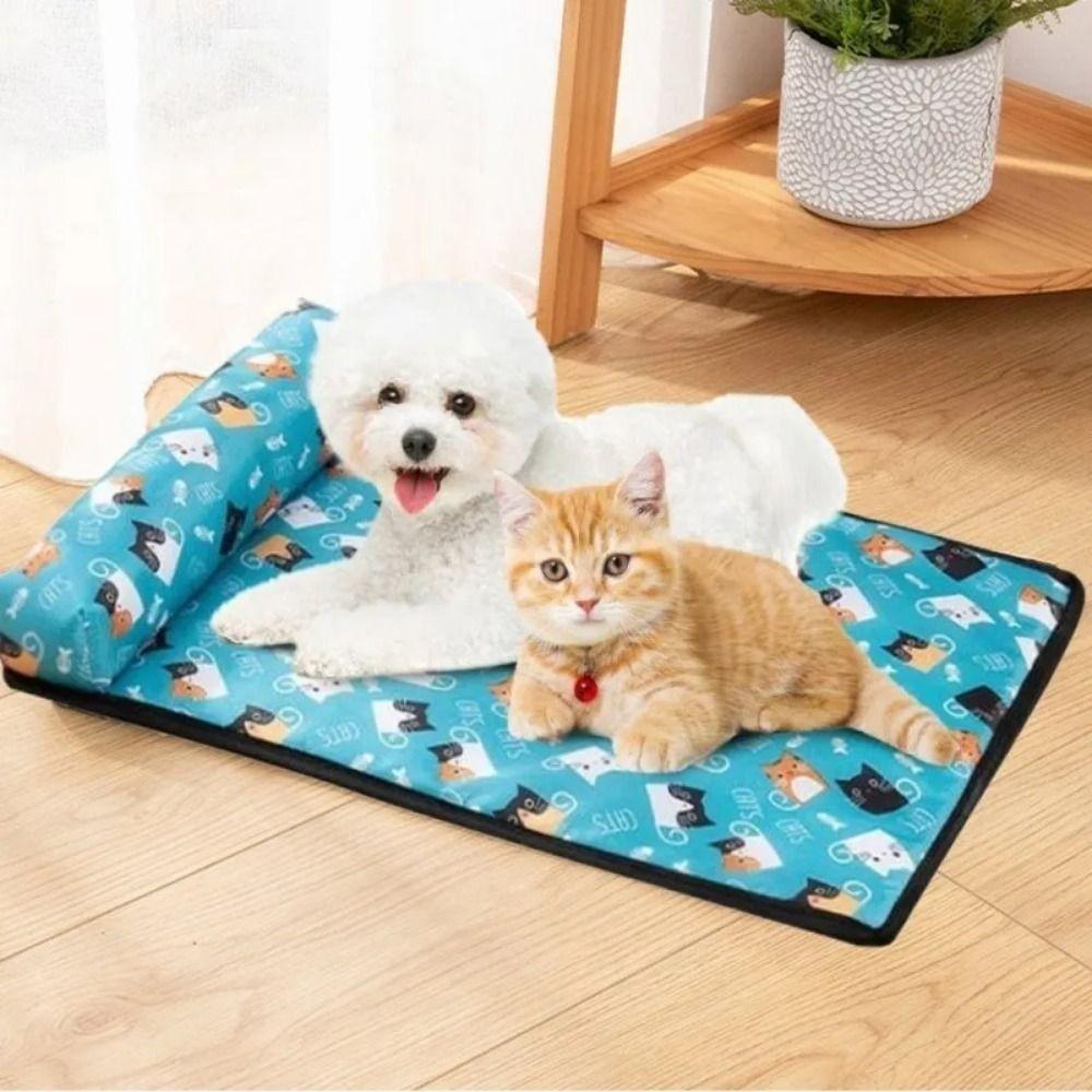 

Waterproof Ice Silk Dogs Mat Pad Foldable Dog Sleeping Bed Pet Cat Cooling Mat Outdoor
