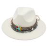 Ethnic Style Top Hat, Gem Decorated Jazz Hat, Men'S And Women'S Felt Hats, Mongolian Plush Hats, Fedora Hats Are Trendy