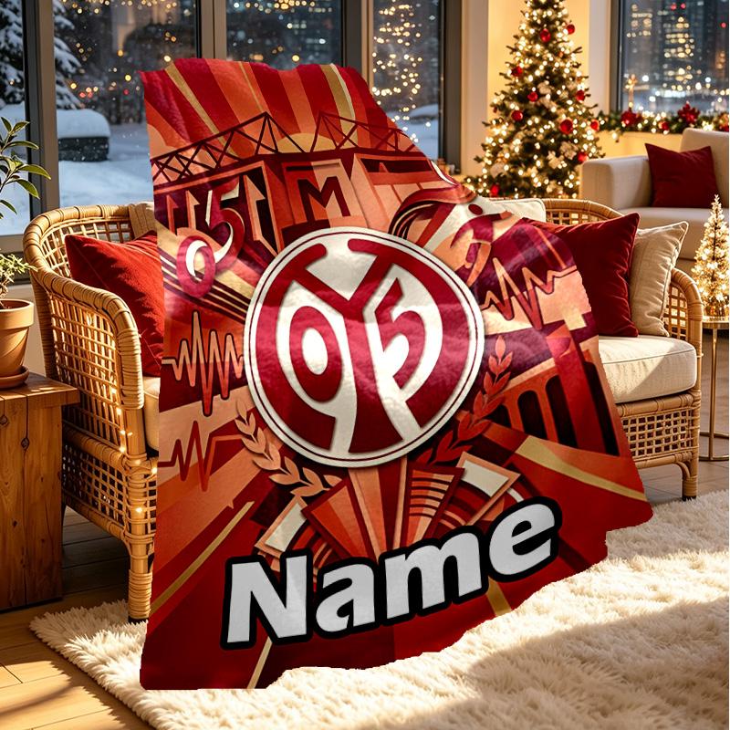 Custom Name Personalized 05 1FSV Mainz 05 Print Blanket, Home Decor, Bedroom, Sofa, Camping, Couch, Gifts for Birthday ChristmasEnthusiasts
