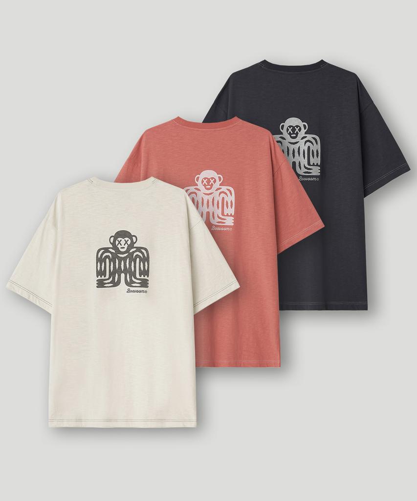BOOVOOM [Plus Size] Bvm Stamp Label Pocket Stitch T-Shirt