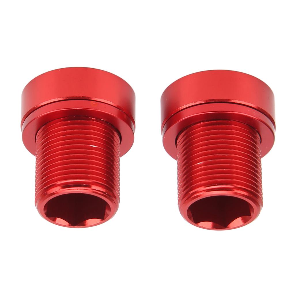 2Pcs Bike Crank Screw Spline Centre Shaft Aluminium Alloy High Strength Anticorrosion Sturdy   Bike Crank Cover