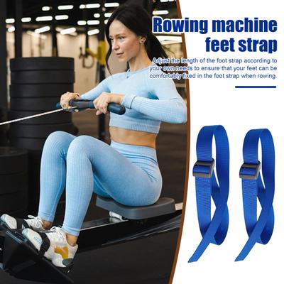 2Pcs Rowing Machine Pedal Strap Adjustable Elliptical Leg Exerciser Foot Strap Under-Desk Elliptical Machine Pedal Trainer Strap Replacement