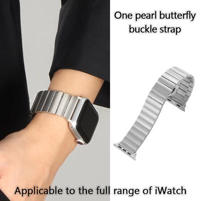 Watchband Metal Strap For Apple Watch 8 7 45mm 41mm Ultra 49mm Stainless Steel Butterfly Buckle Band For Iwatch 6 5 4 3 SE 44mm 42mm 40mm