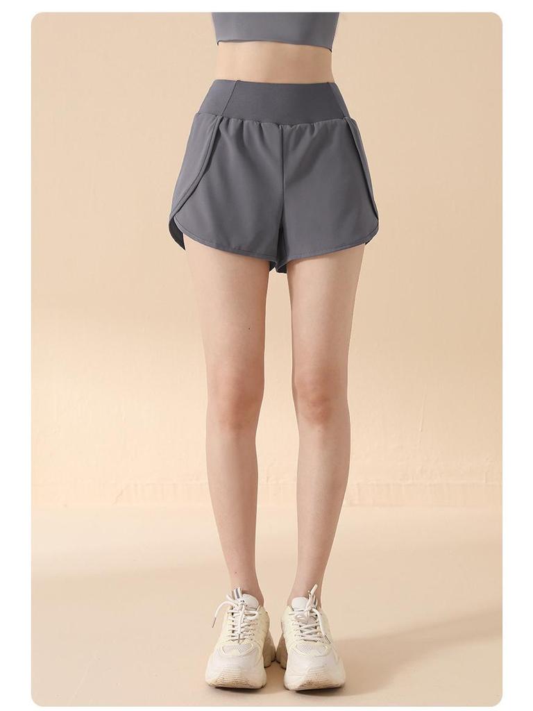 Damen 2025 High-Waist Sportshorts mit Taschen - Hüfthebend, Anti-Exposition, Lockere Passform zum Laufen & Yoga