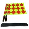 1 Pair Trial Flag Comfortable Handle Fine Workmanship Compact 2 Piece Referee Linesman
