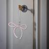 Adorable Phone Charm Chain Ornament Glass Beaded Bowknot Keychain Pendant Piece