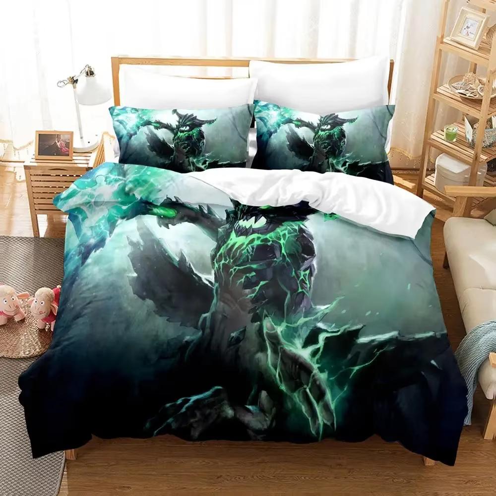 3D Tisk Hra Dota 2 Ložní Set Jednolůžko Dvoulůžko Queen King Size Povlak na přikrývku Anime Ložní prádlo pro Dospělé Povlak na přikrývku Povlak na polštář