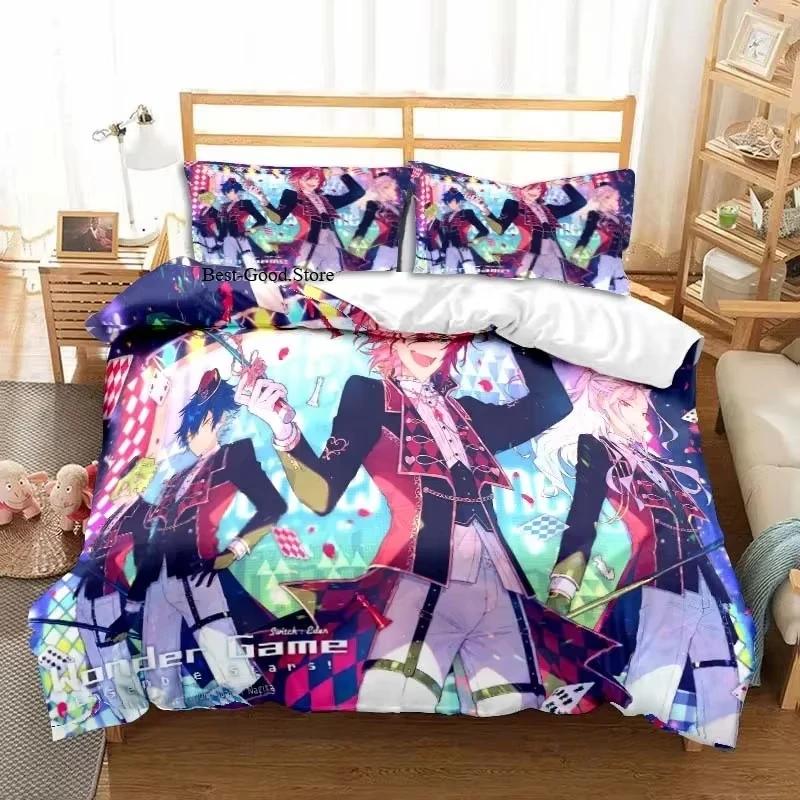 New Anime Rock Band Ensemble Stars All Season Twin Bedding Set 3 Piece Comforter Set Bed Duvet Cover Double King Comforter Cover