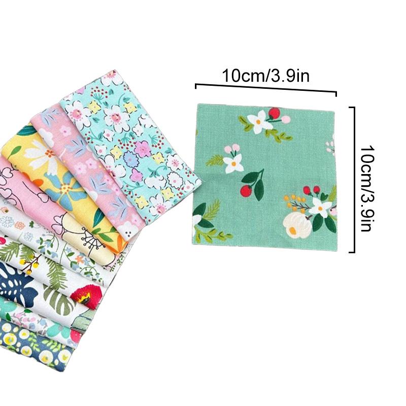 50 Pieces Cotton DIY Patchwork Square Patchwork 10 x10cm Sewing Material Quilting Decoration Mixed Style Fabric Cloth