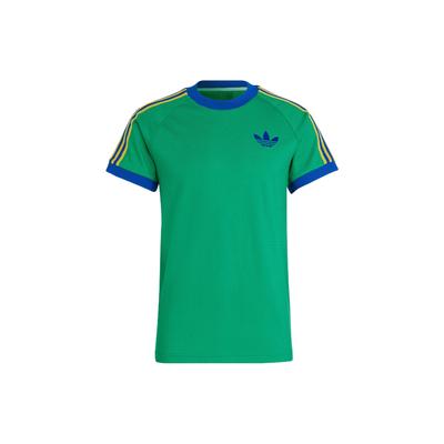 Originals Cali Tee With Trefoil Stripe Print And Ribbed Crew Neck Men Tops Green IB3423