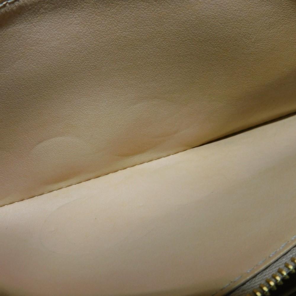 Used 10431 Large Flap Wallet 10B563BEL.03ND 7940 Foil-Stamped Grain Calfskin Beige Bifold Long Wallet New Logo Nude