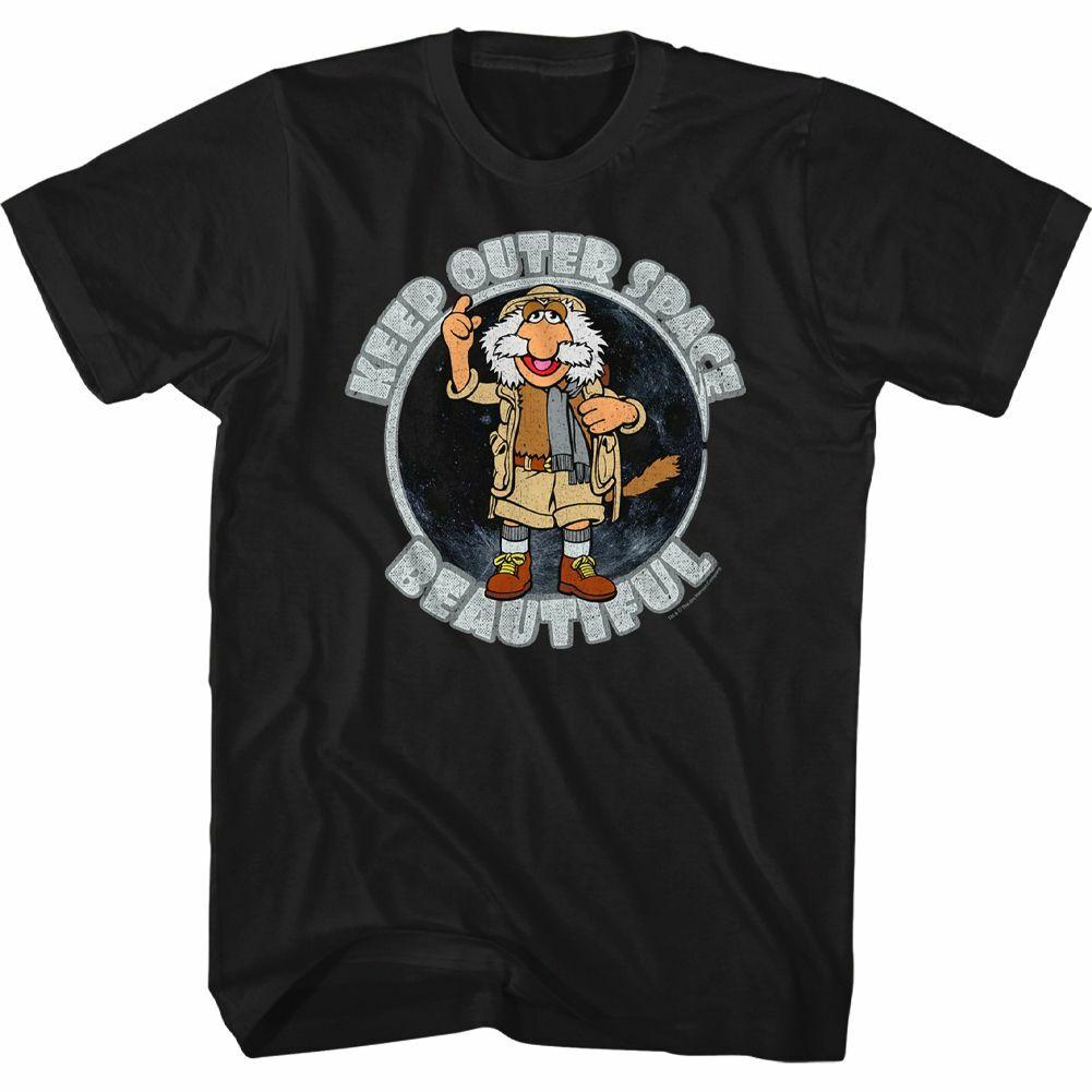 Fraggle Rock Outer Space Black Adult T-Shirt S