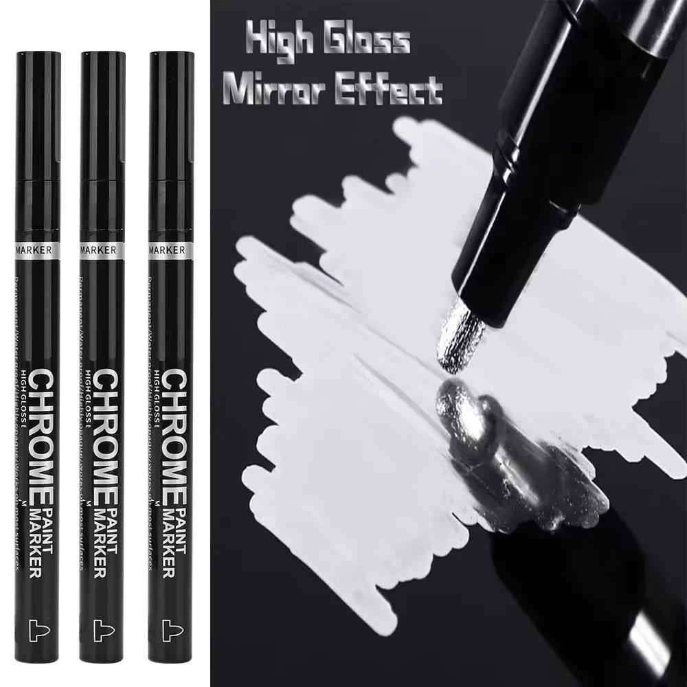 5/1 шт. Хромированный маркер Зеркальный Водонепроницаемый Краска Ремонт Для Камня Керамики Стекла Металлический Золотой/Серебряный Наконечник 2 мм