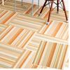 Set of 20 Iris Plaza Tile Carpet, Pile Fabric, 50x50cm, Border Orange, Soundproof, Washable, TKP-PP50