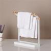 Double Bar Free Standing Towel Rack Metal Washcloth Dishcloth Hanger Towel Drying Rack  for Home