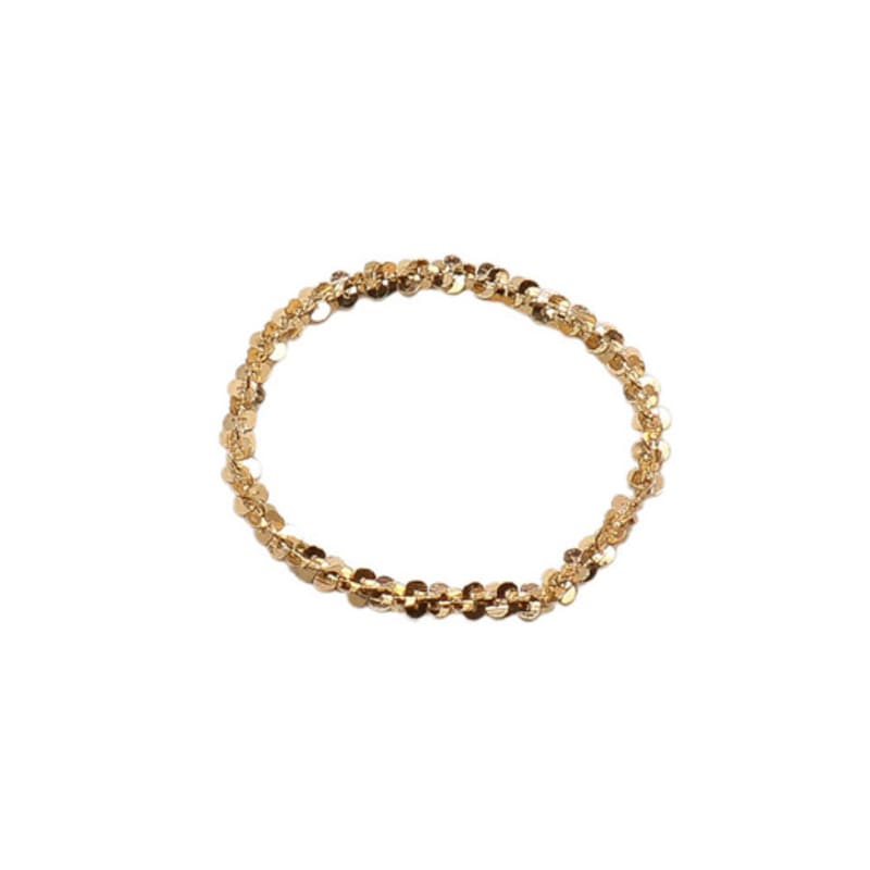 UNI.J Shiny Sparkling 14k Gold Ring Ir266