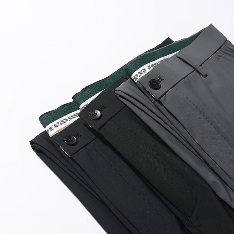 Hengyuanxiang Men's Ice Silk Business Casual Trousers