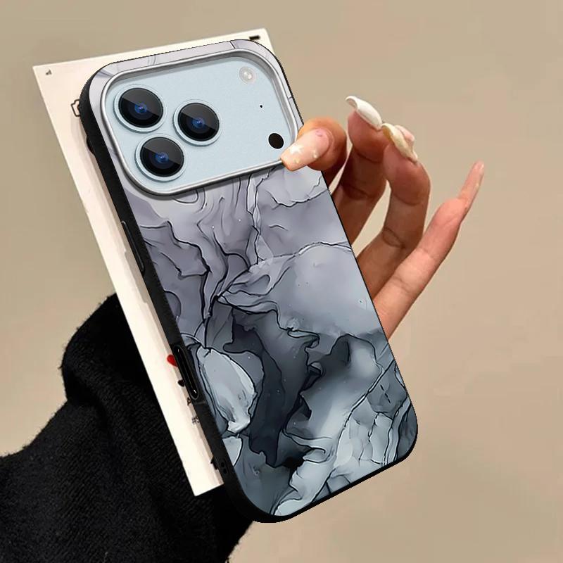 Marble Pattern Leather Texture TPU Case For iPhone 17 16 Pro Max 15 14 13 Pro Max 11 Shockproof Soft Silicone Phone Back Cover