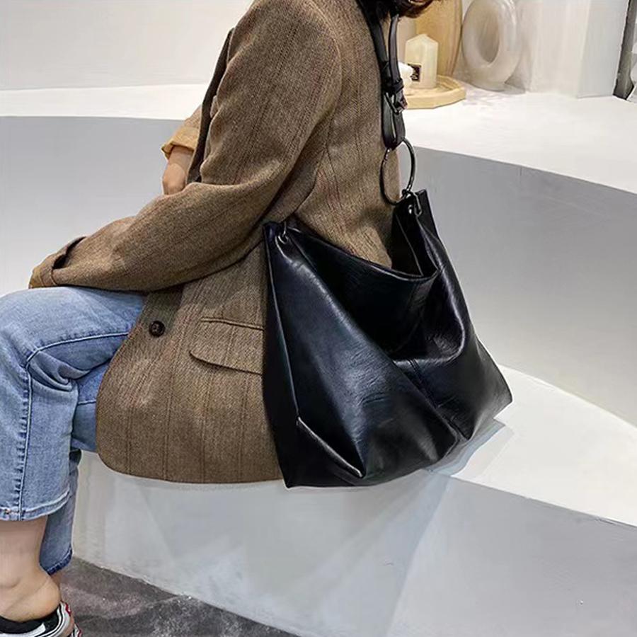 2026 New Women's Tote Bag, Large Capacity, Pure Color Shopping Bag, Simple and Fashionable Shoulder Bag,versatile Cross-body Bag