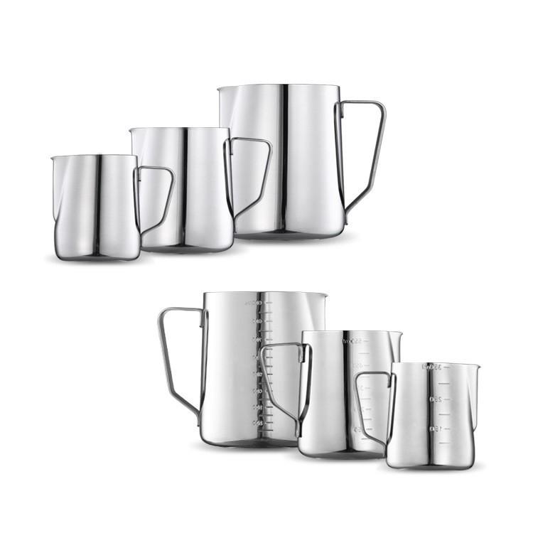 Reusable Stainless Steel Milk Frothing Pitcher With Precise Spout For Caf And Home