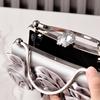 Wine Red Bag Flower Silk Elegant Handbags for Ladies Shoulder Diamond Hasp Luxury Brands Clutches High Quality Bride Women's Bag