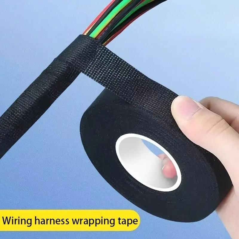 1-20PCS Automotive Wiring Harness Tape Electrical Heat-resistant Insulation Tape Automotive Electrical Line Fixing 50/15/9 Width