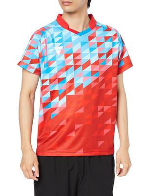 VICTAS Table Tennis Uniform Game Shirt Wear Unisex Game Shirt 512101RD X BL X S V-GS220 (Red Blue)