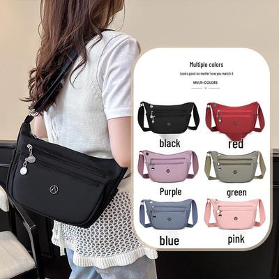 Damen Casual Nylon Mehrfachfach Schultertasche - Große Kapazität Crossbody