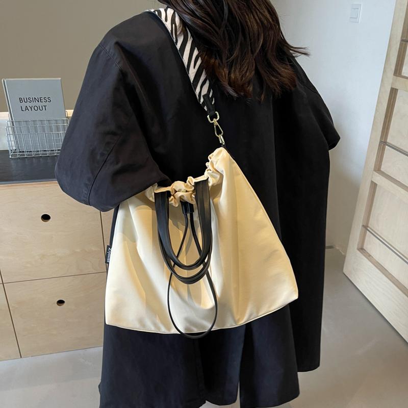 Большая вместительная сумка-ведро с завязками на шнурке женская сумка через плечо сумка — фото 20