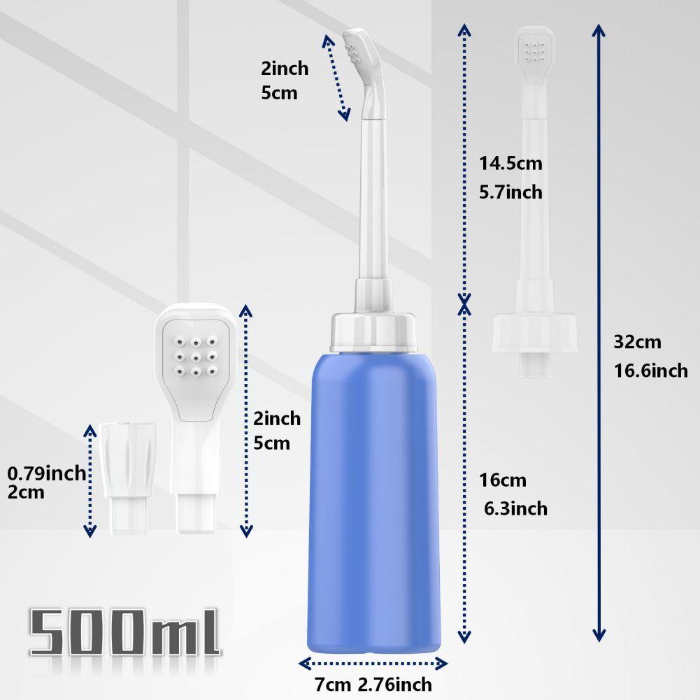 500ml Portable Travel Hand Held Bidet Handheld Anal Hygiene Douche Baby Large Capacity Toilet Travel Personal Cleaner Bottle
